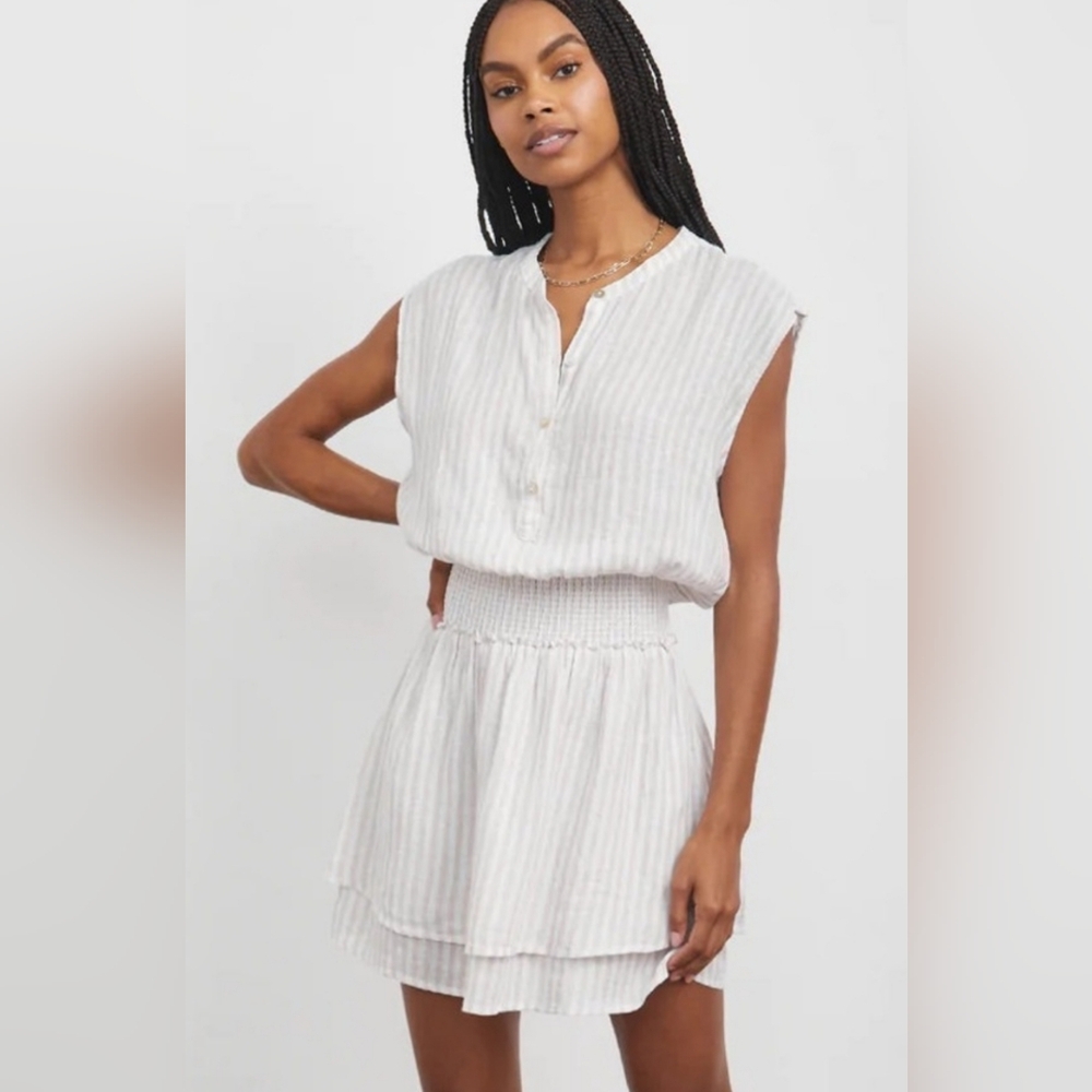 Rails smocked mini dress sz L